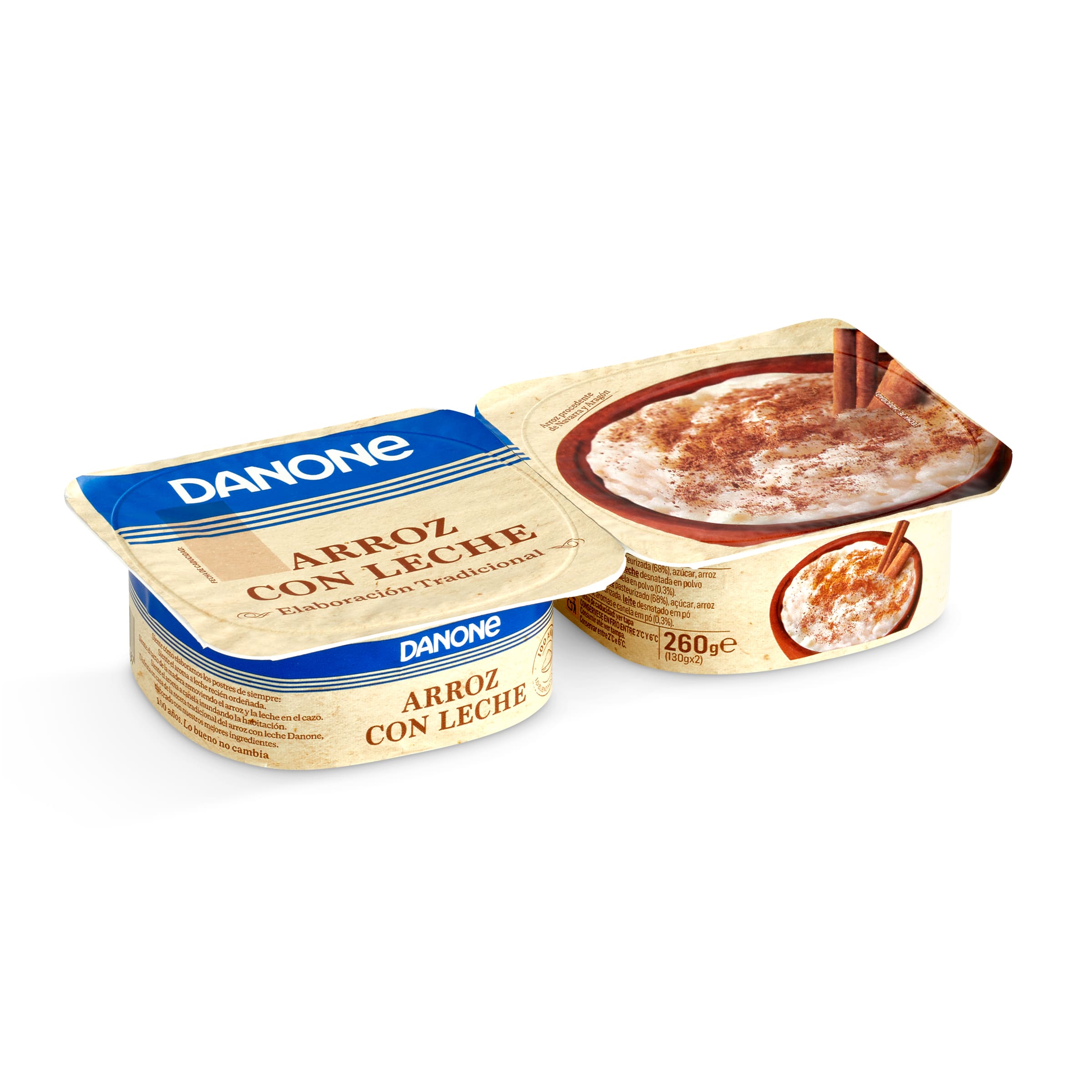 DANONE arroz con leche pack 2 unidades 130 gr