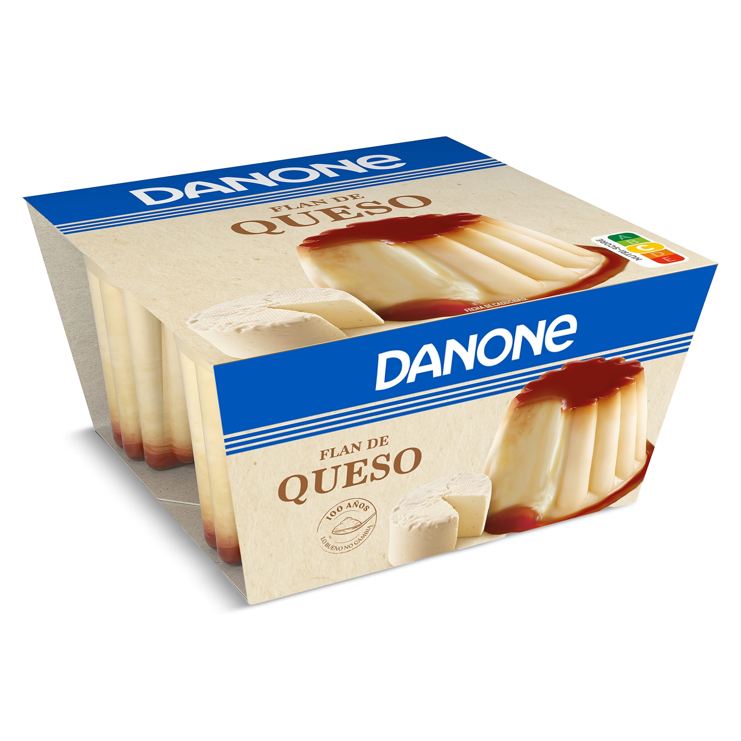 DANONE flan de queso pack 4 unidades 100 gr