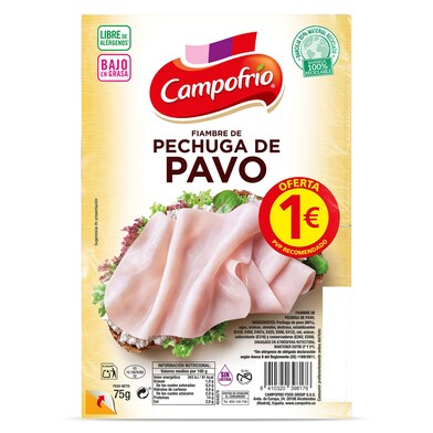 Pechuga de pavo Campofrío sobre 70 g-0 Pechuga de pavo Campofrío sobre 70 g-0