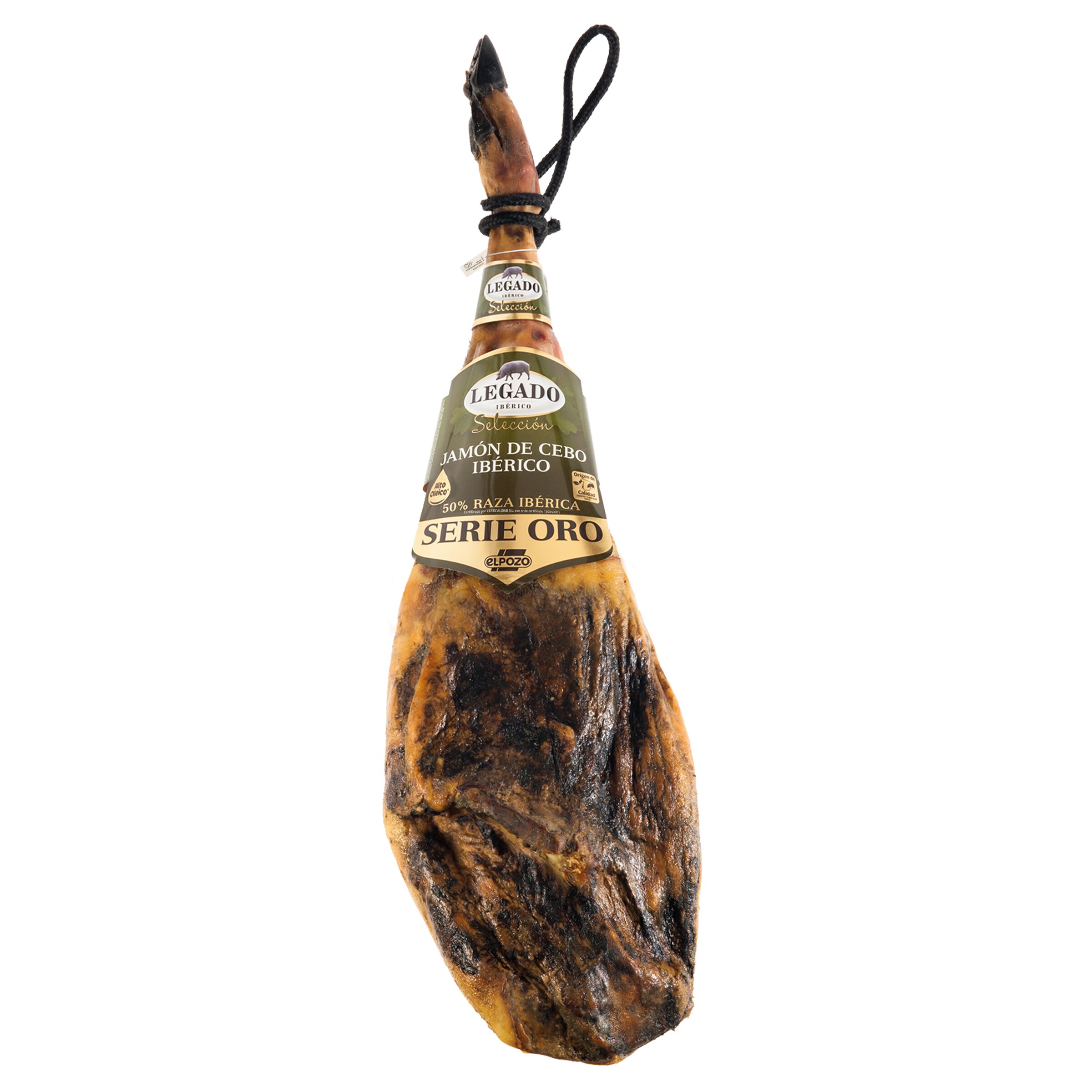 LEGADO jamón de cebo Ibérico 50% raza ibérica pieza (peso aprox. 7.5 Kg)