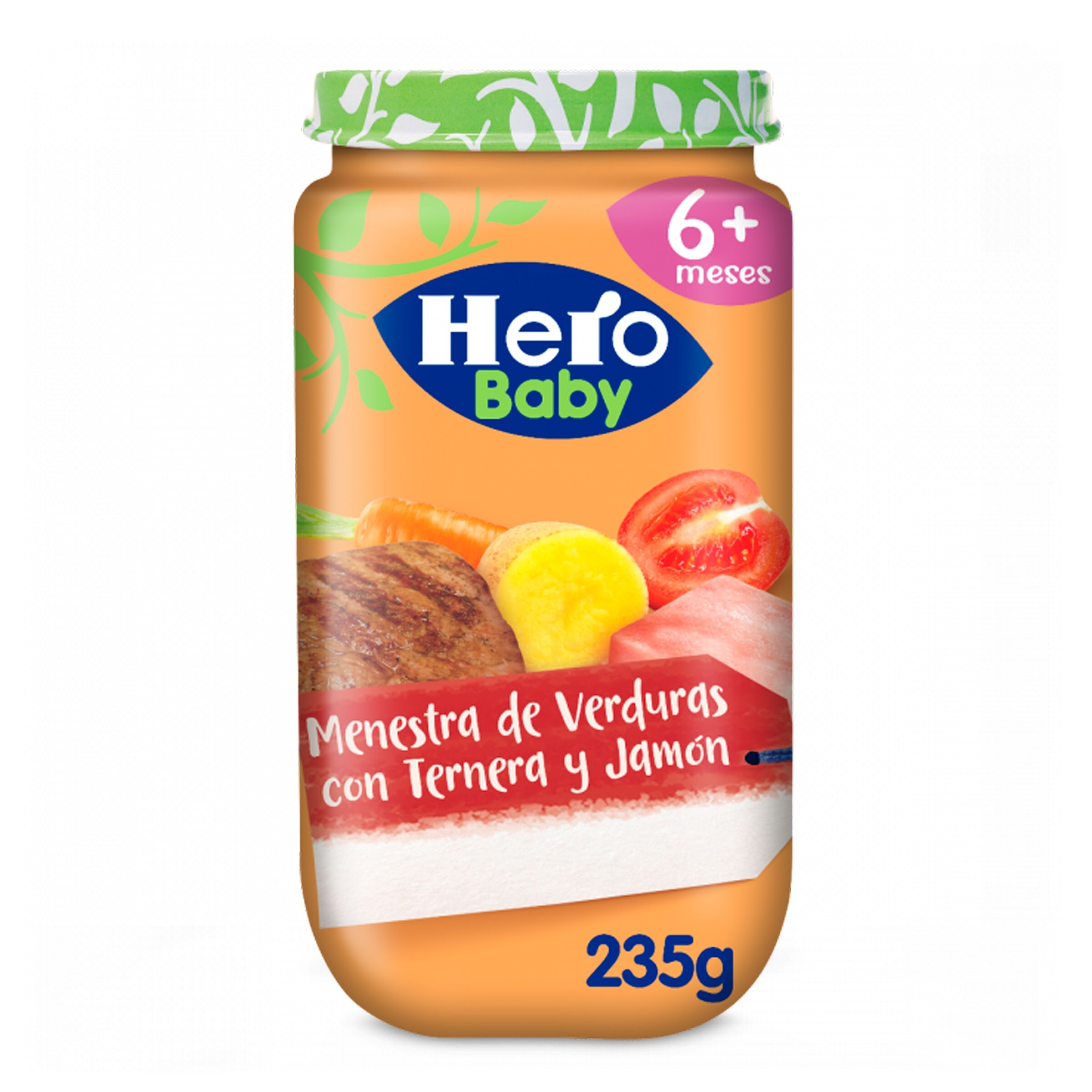 HERO Baby menestra con jamón y ternera tarrito 235 gr