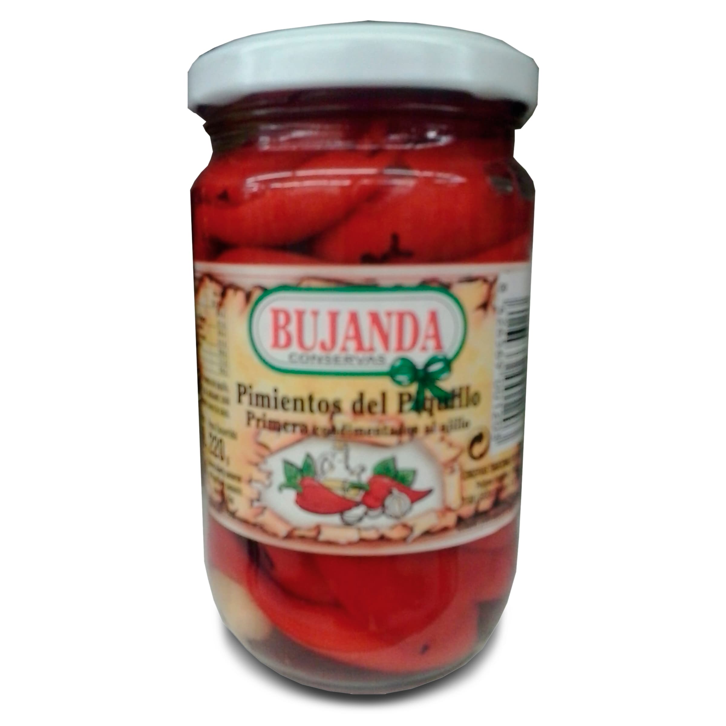 BUJANDA pimientos del piquillo al ajillo frasco 220 gr