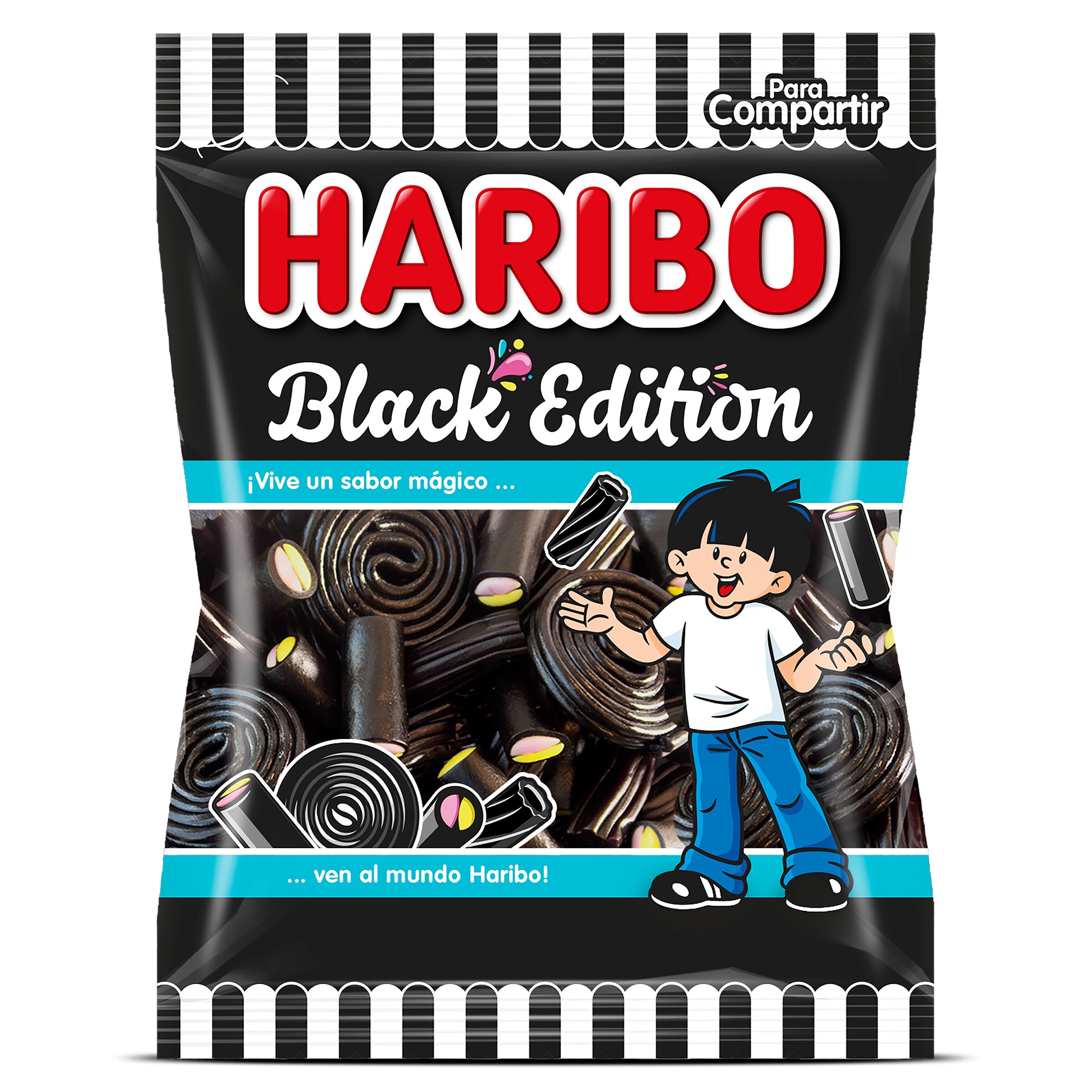 HARIBO golosinas de regaliz black edition bolsa 150 gr