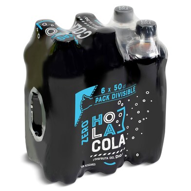 Refresco de cola zero Hola Cola de Dia botella 6 x 50 cl-0