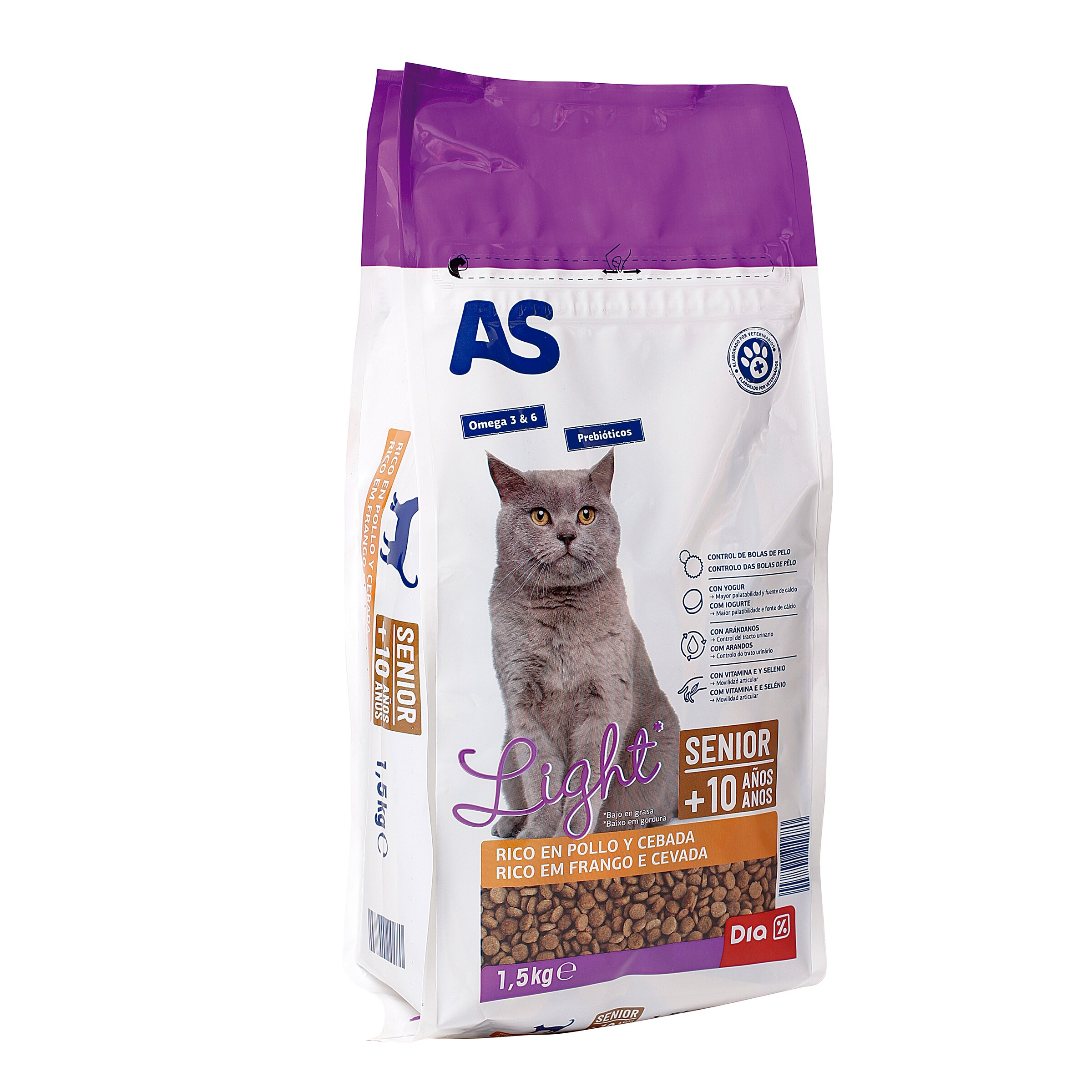 AS alimento para gatos senior bolsa 1,5 Kg