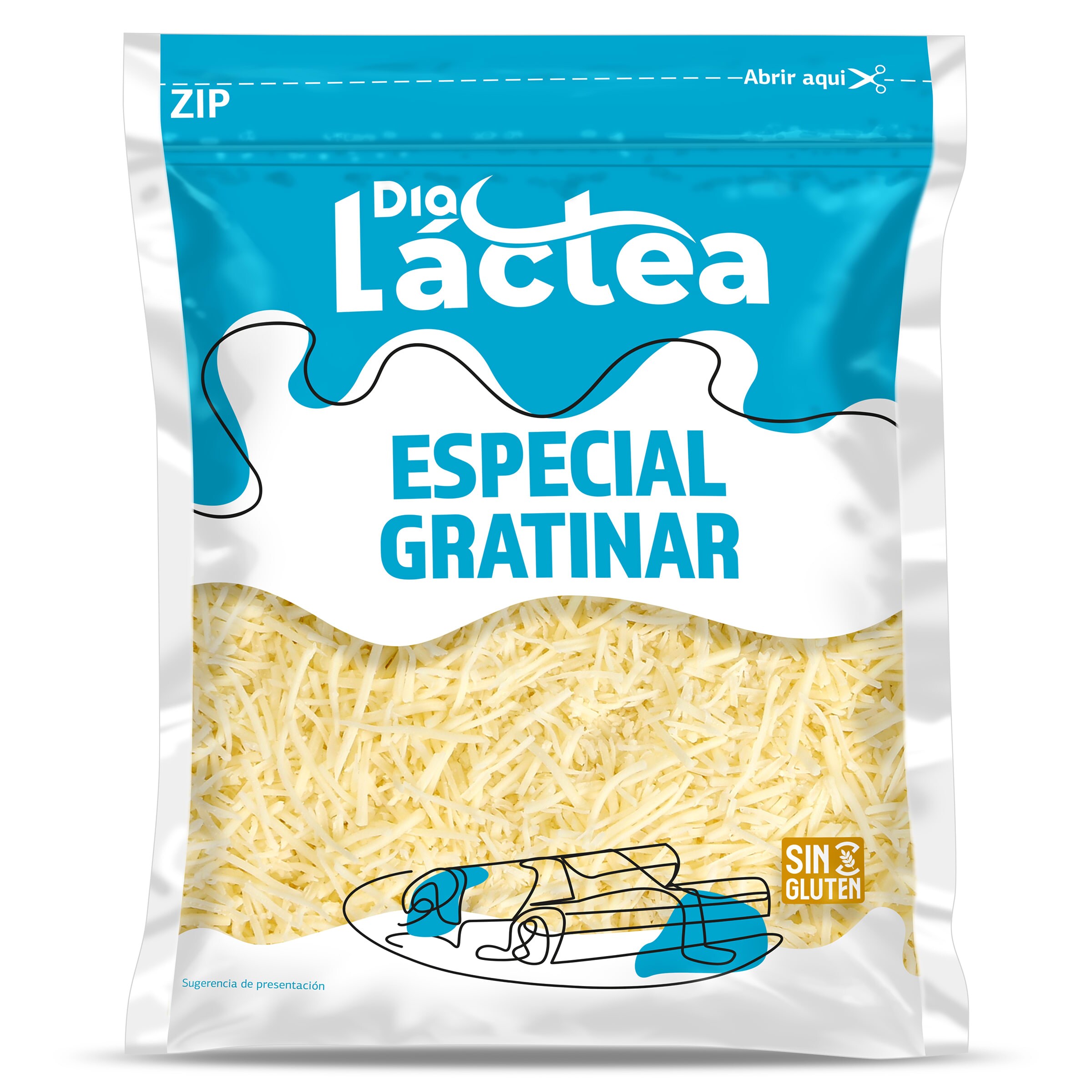 DIA LACTEA queso especial para gratinar rallado bolsa 200 gr