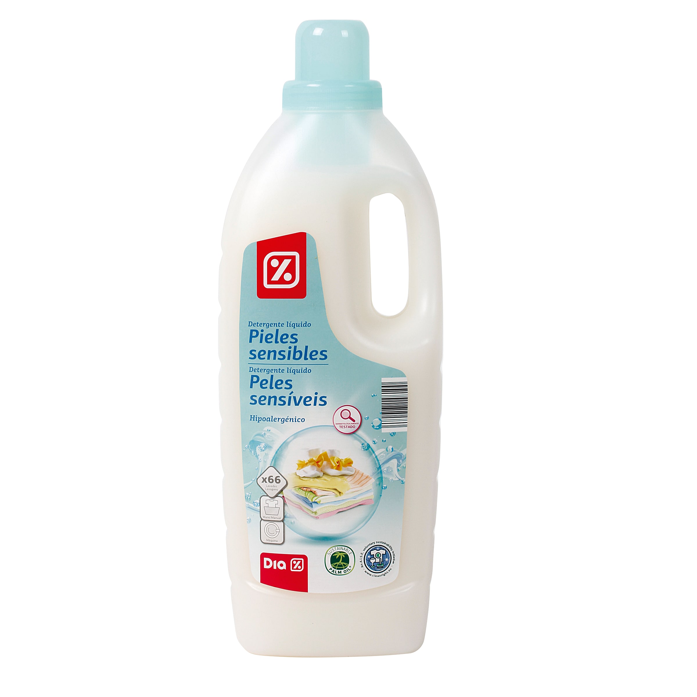 Detergente a mano y máquina líquido pieles sensibles Dia botella 2 l -  Supermercados DIA