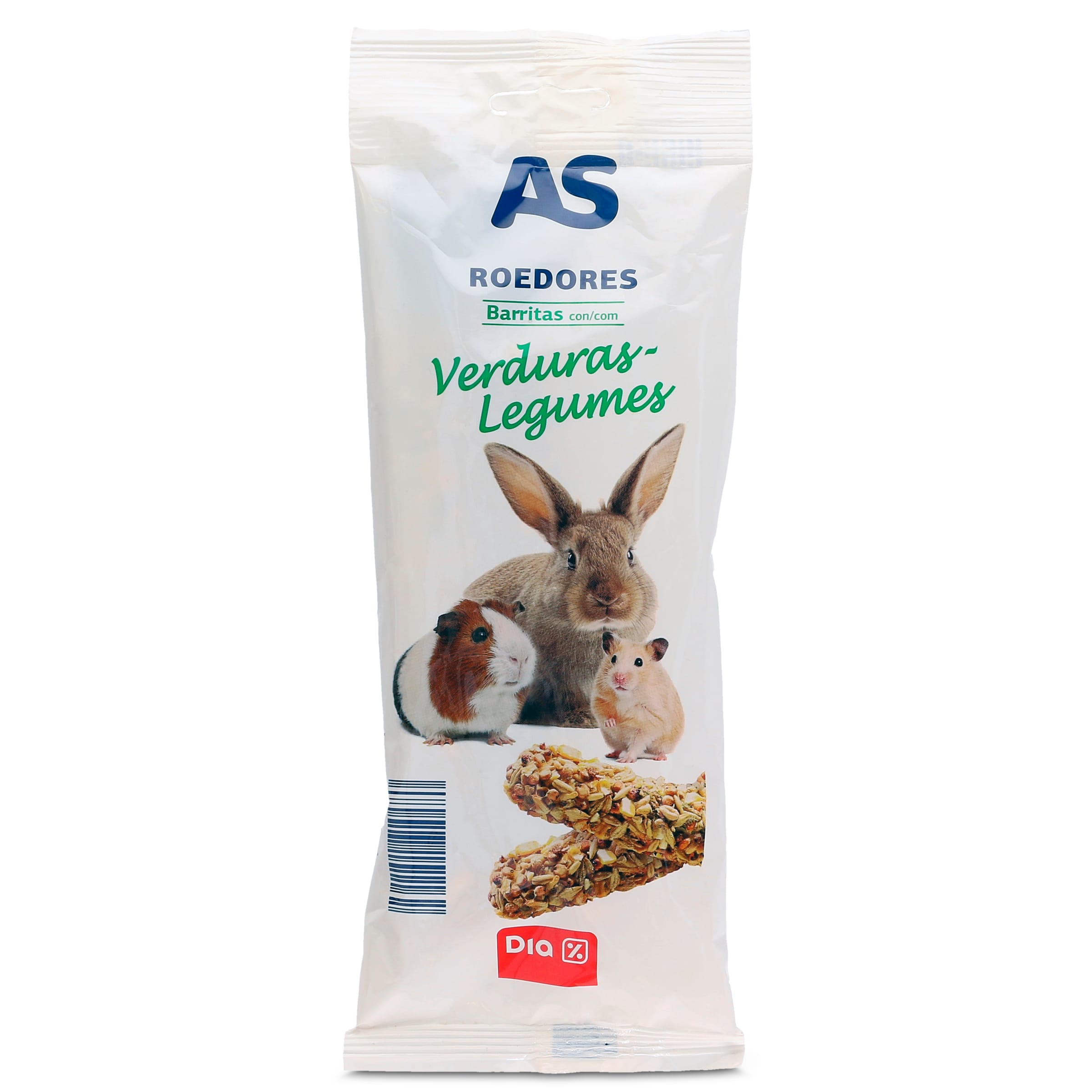 AS barritas con verduras para roedores bolsa 2 uds