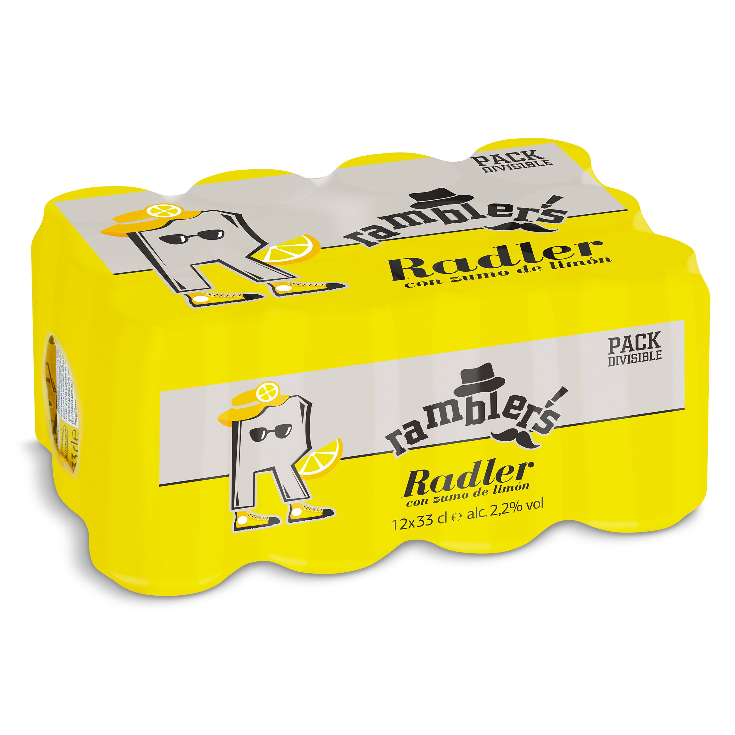 Cerveza radler con zumo de limón Ramblers de Dia pack 12 x 33 cl