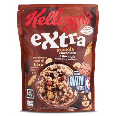 Cereales crujientes con chocolate y avellanas Kellogg's Extra caja 375 g-0