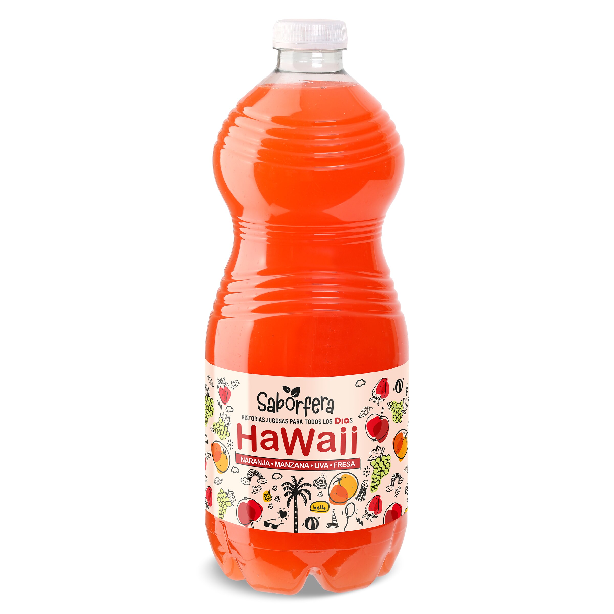 DIA bebida hawaii sabor fresa y naranja botella 1.5 lt