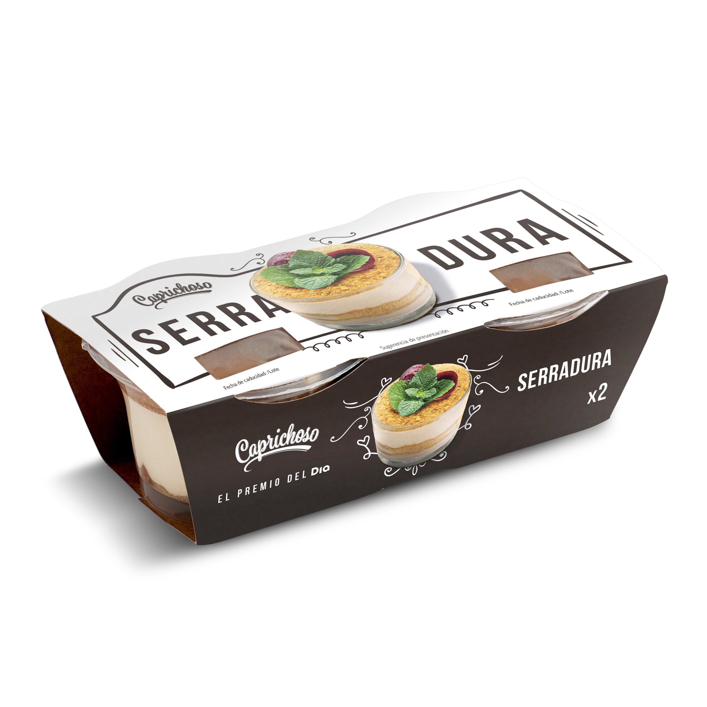 DIA CAPRICHOSO postre lácteo serradura pack 2 unidades 85 gr