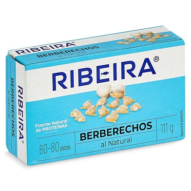 Berberechos al natural 60/80 piezas Ribeira 63 g-0 Berberechos al natural 60/80 piezas Ribeira 63 g-0