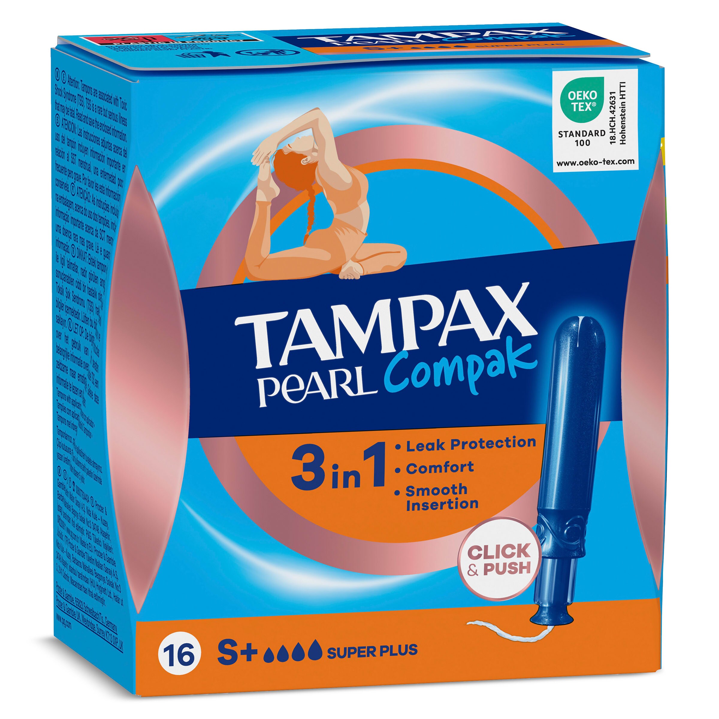 TAMPAX tampón super plus con aplicador caja 16 uds