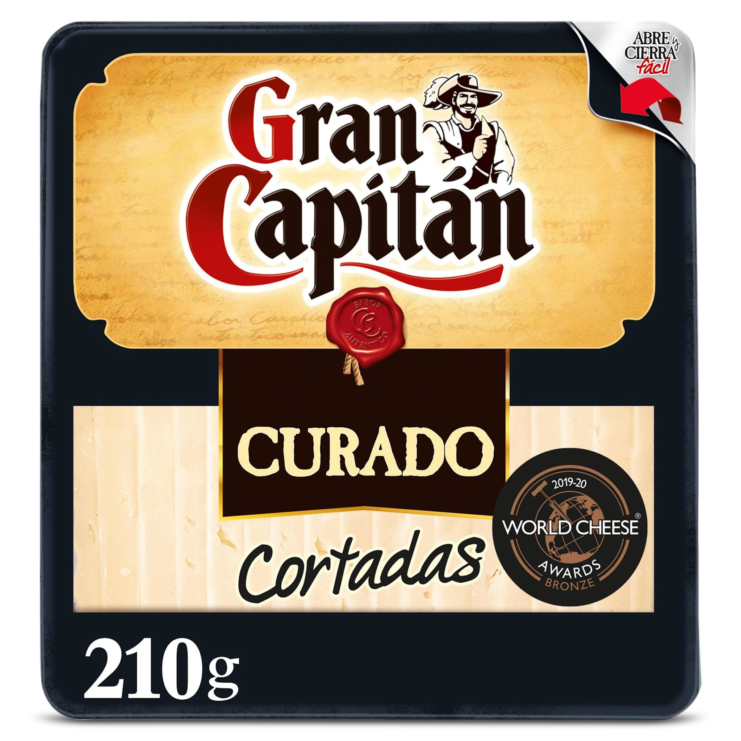 GRAN CAPITAN queso curado cortadas cuña 210 gr