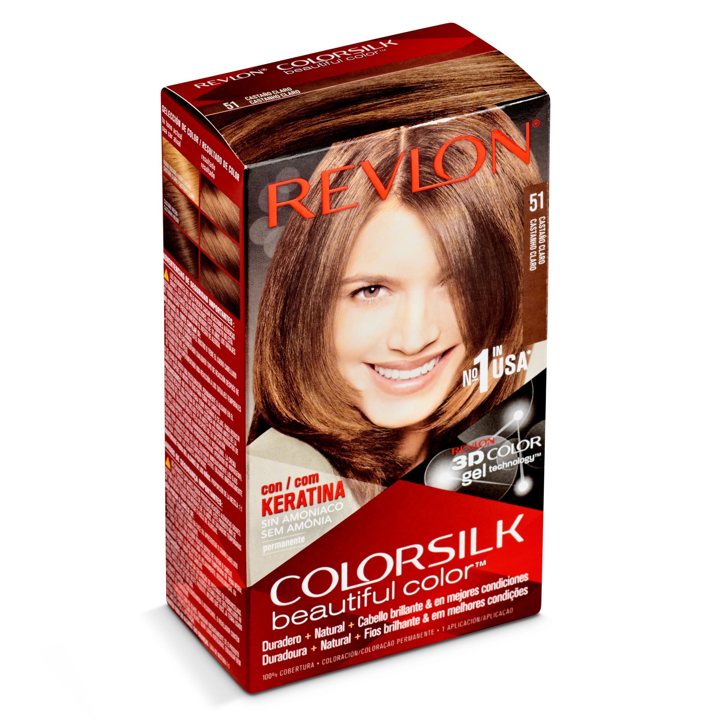 COLORSILK tinte Castaño Claro Nº 51 caja 1 ud