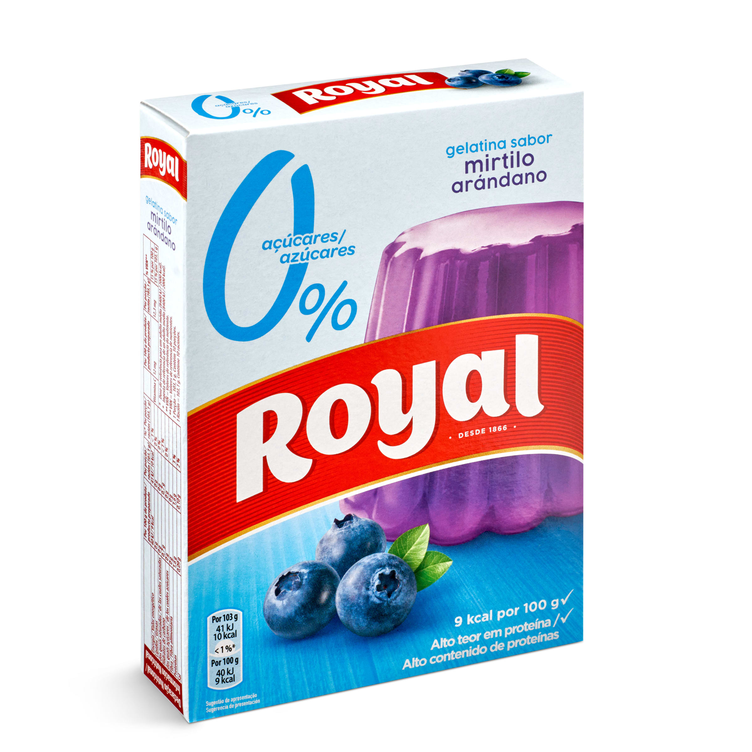 ROYAL gelatina de arándanos light caja 31 gr