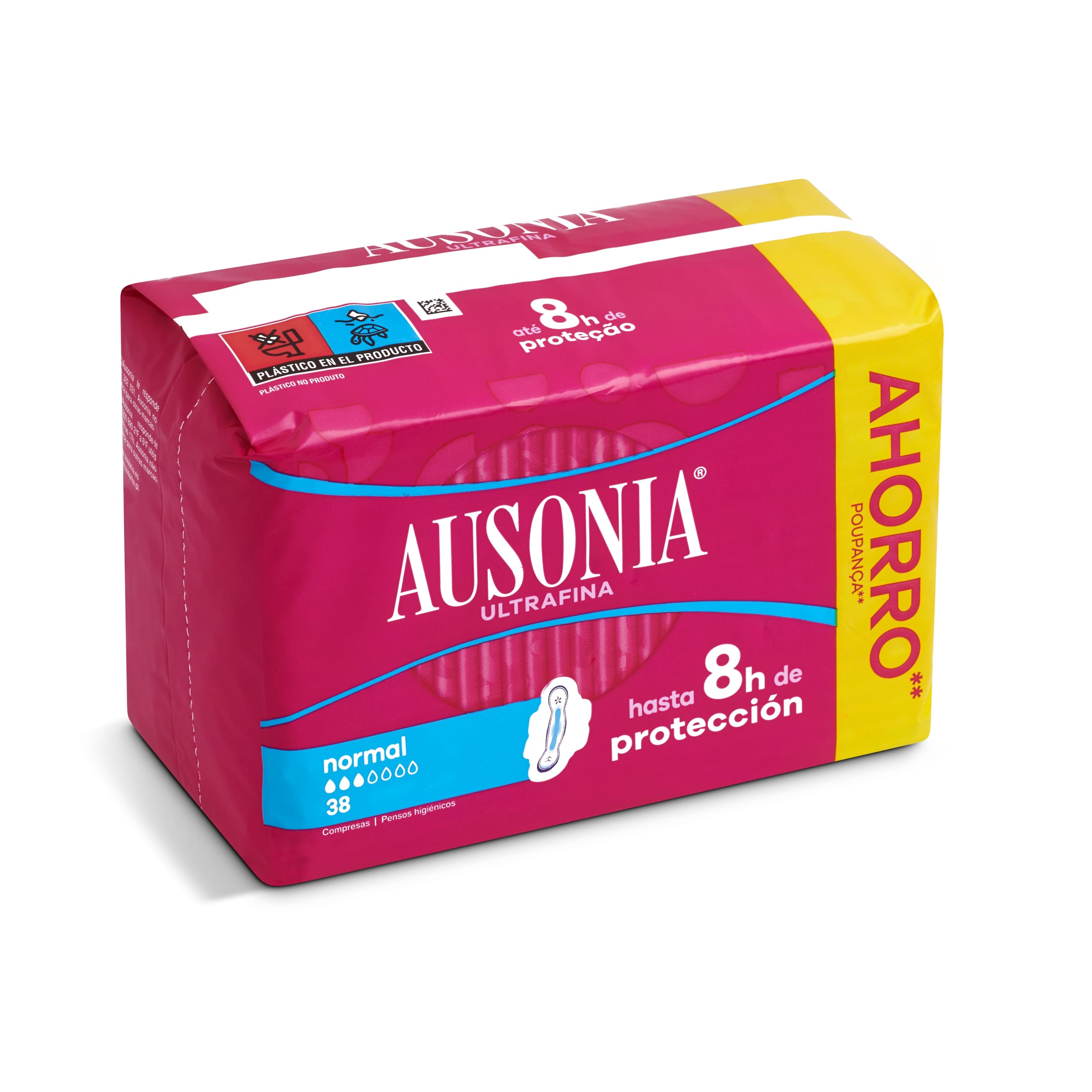 AUSONIA compresas normal alas bolsa 38 uds