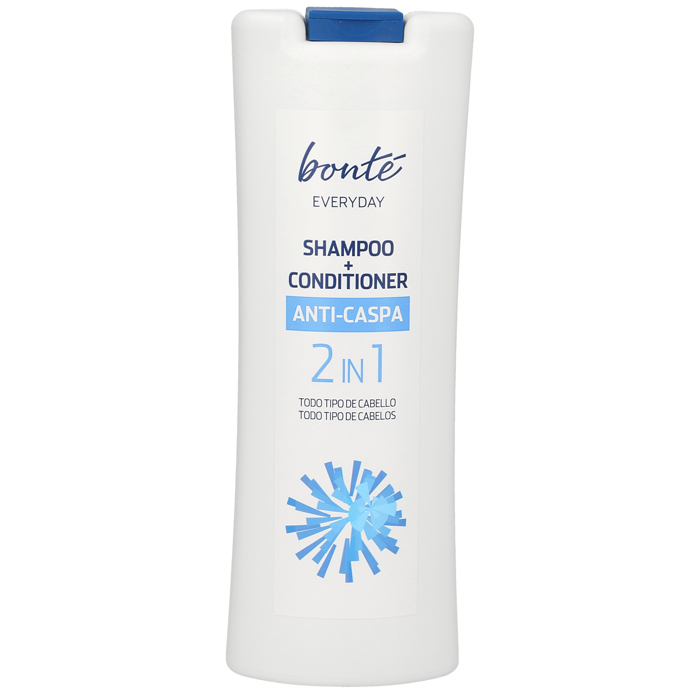 BONTE champú anticaspa 2 en 1 todo tipo de cabellos bote 500 ml