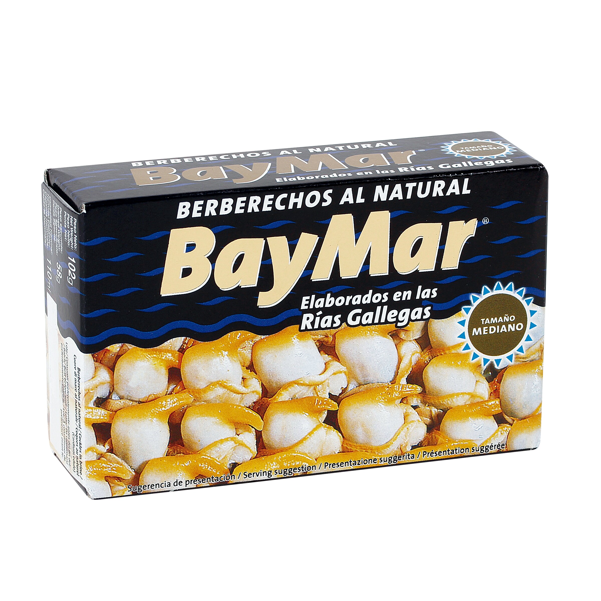 BAYMAR berberechos al natural medianos lata 58 gr