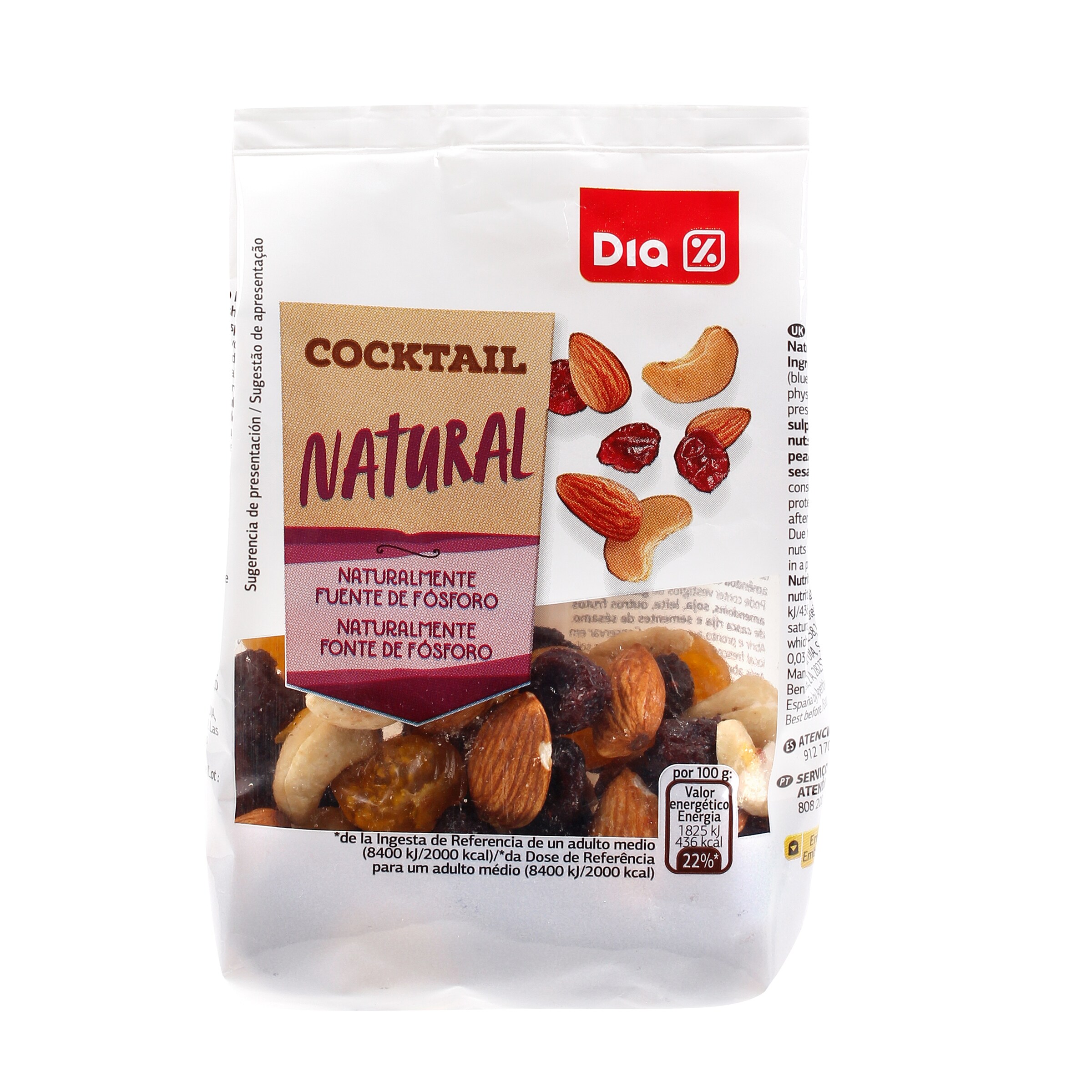 DIA cocktail natural frutos secos bolsa 125 gr