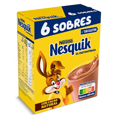 Cacao soluble instantáneo en sobres Nesquik caja 6 x 13.5 g-0 Cacao soluble instantáneo en sobres Nesquik caja 6 x 13.5 g-0