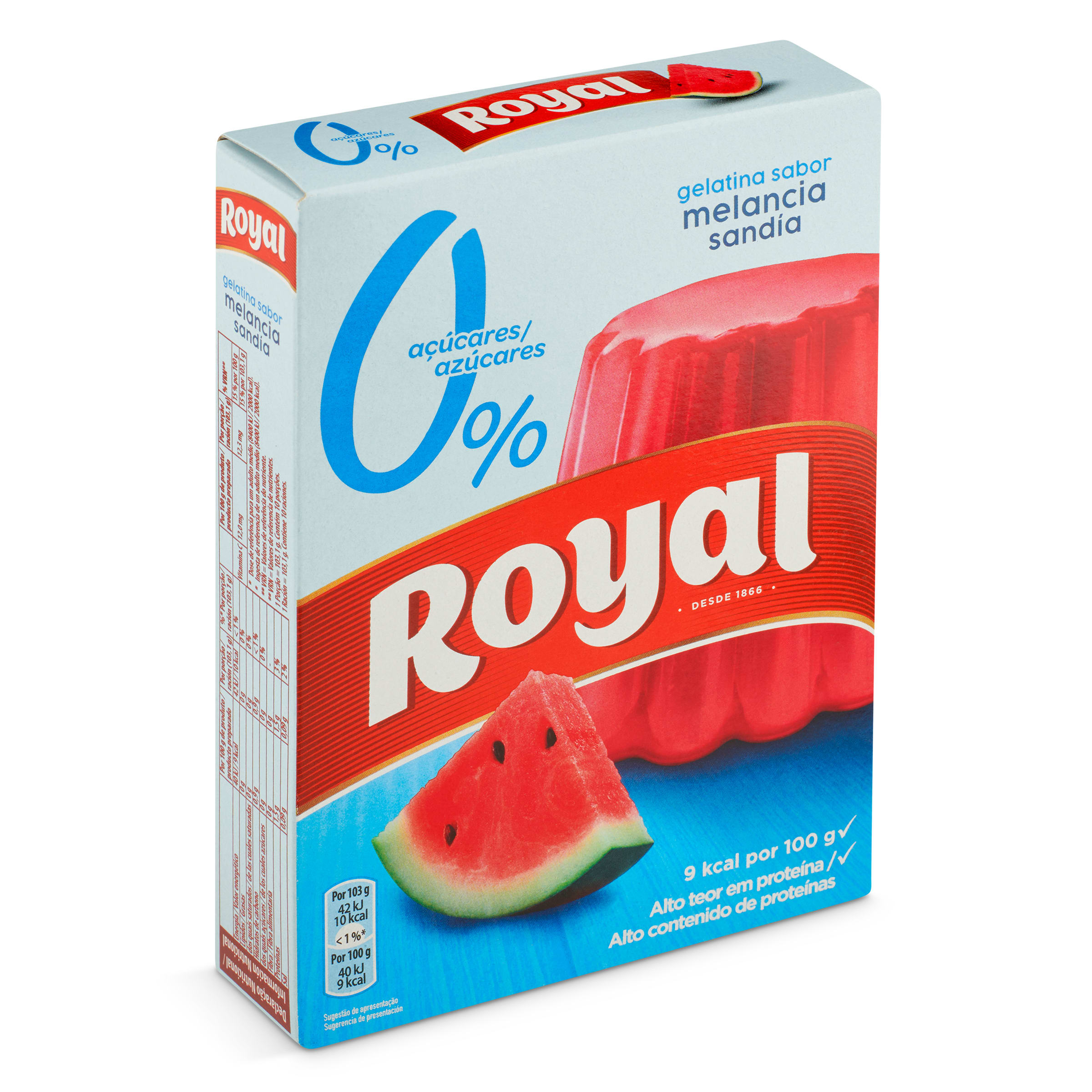 Gelatina sabor sandía sin azúcar ROYAL   CAJA 31 GR