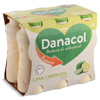 Bebida láctea lima limón Danacol pack 6 x 100 g-0 Bebida láctea lima limón Danacol pack 6 x 100 g-0