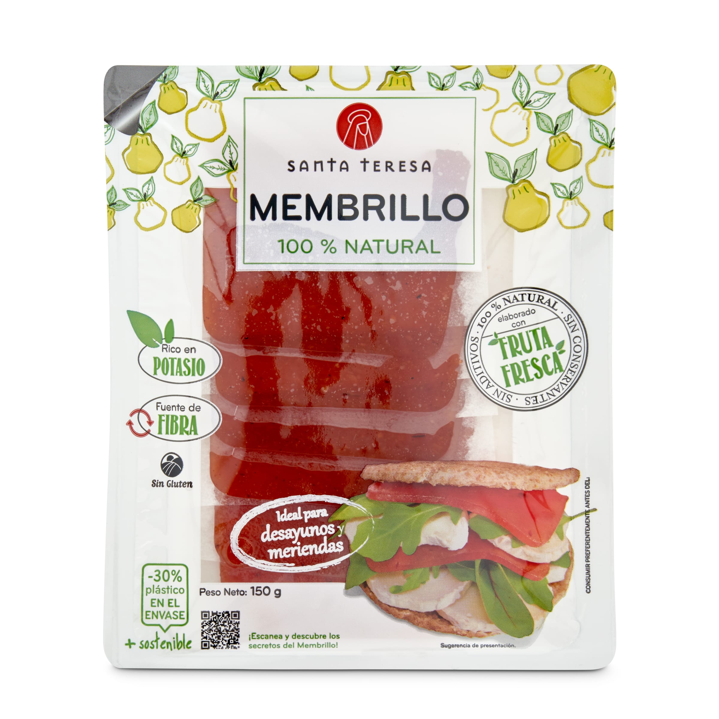 SANTA TERESA membrillo en lonchas sobre 150 gr