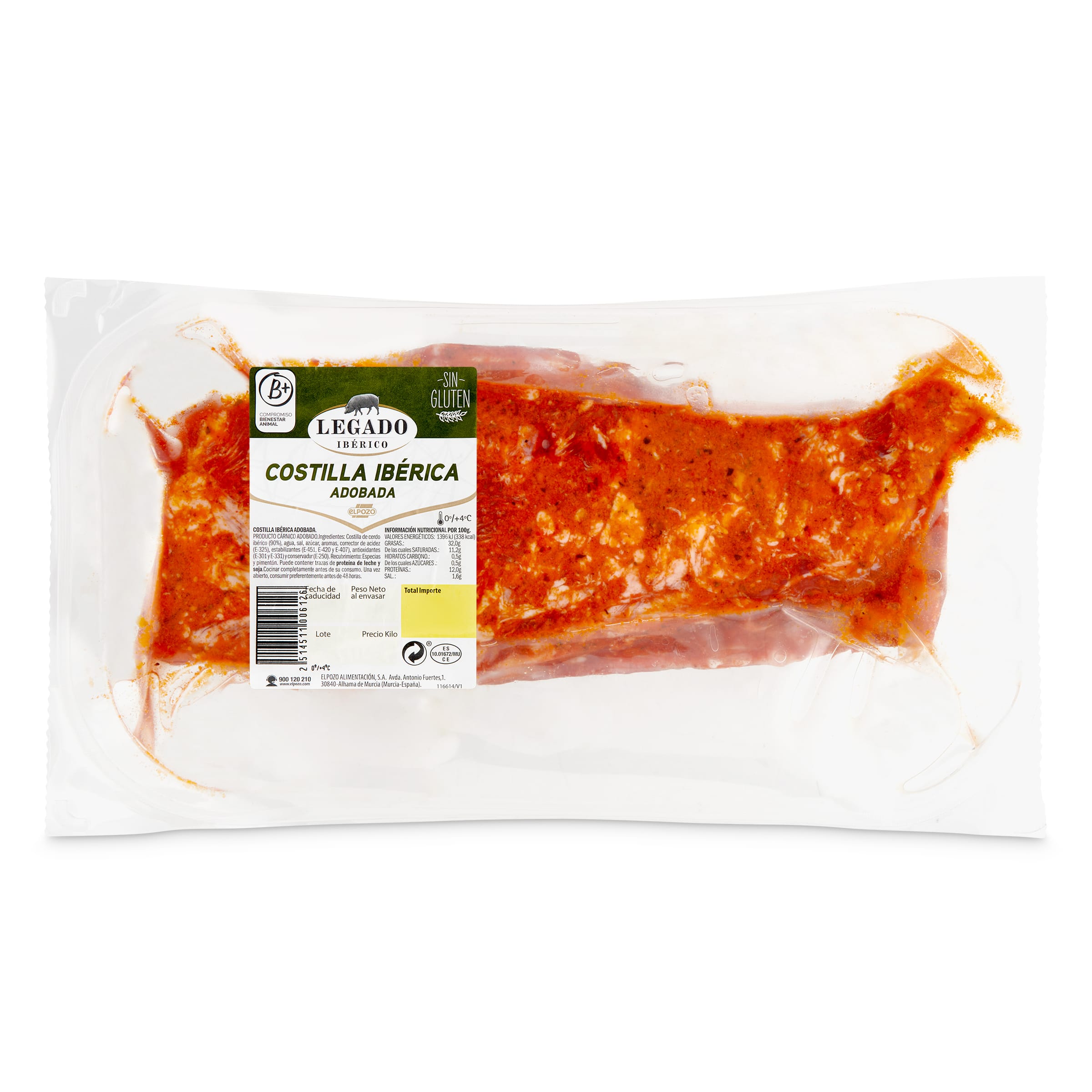 Costilla ibérica adobada (peso aprox. 1.3 Kg)