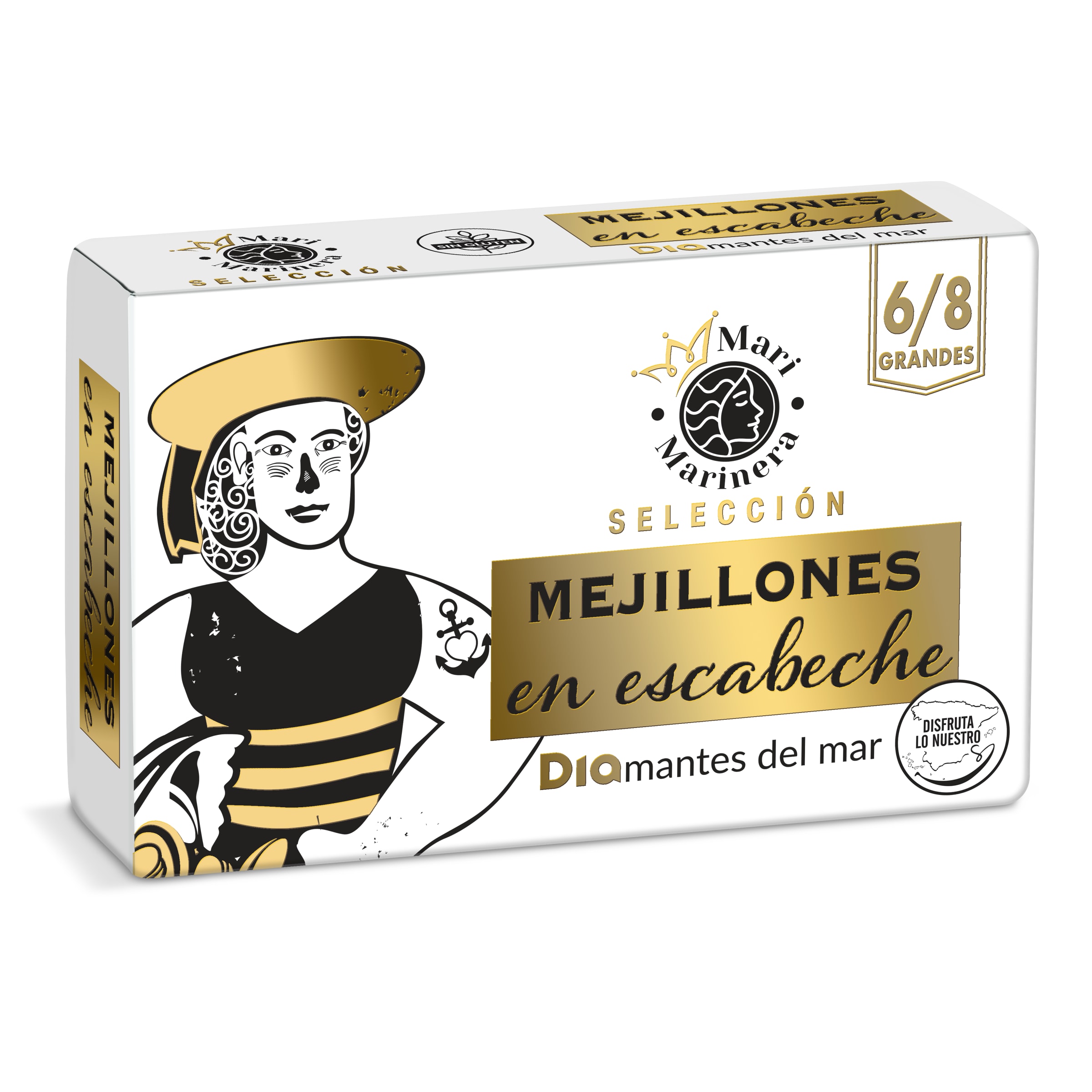 DIA DELICIOUS mejillones en escabeche 6/8 piezas lata 69 gr