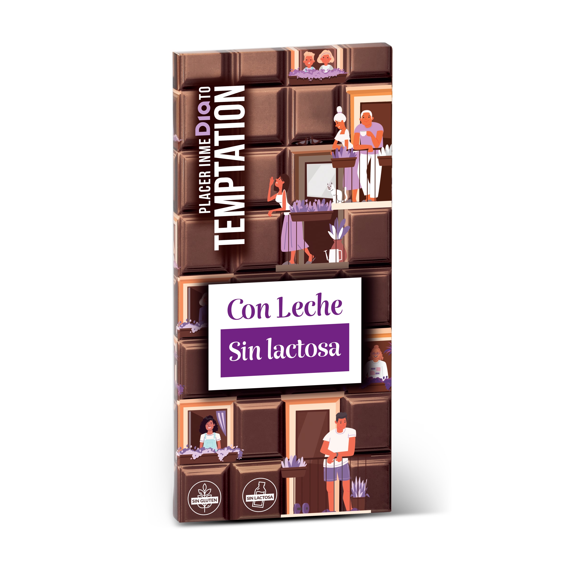 DIA TEMPTATION chocolate con leche sin lactosa tableta 100 gr