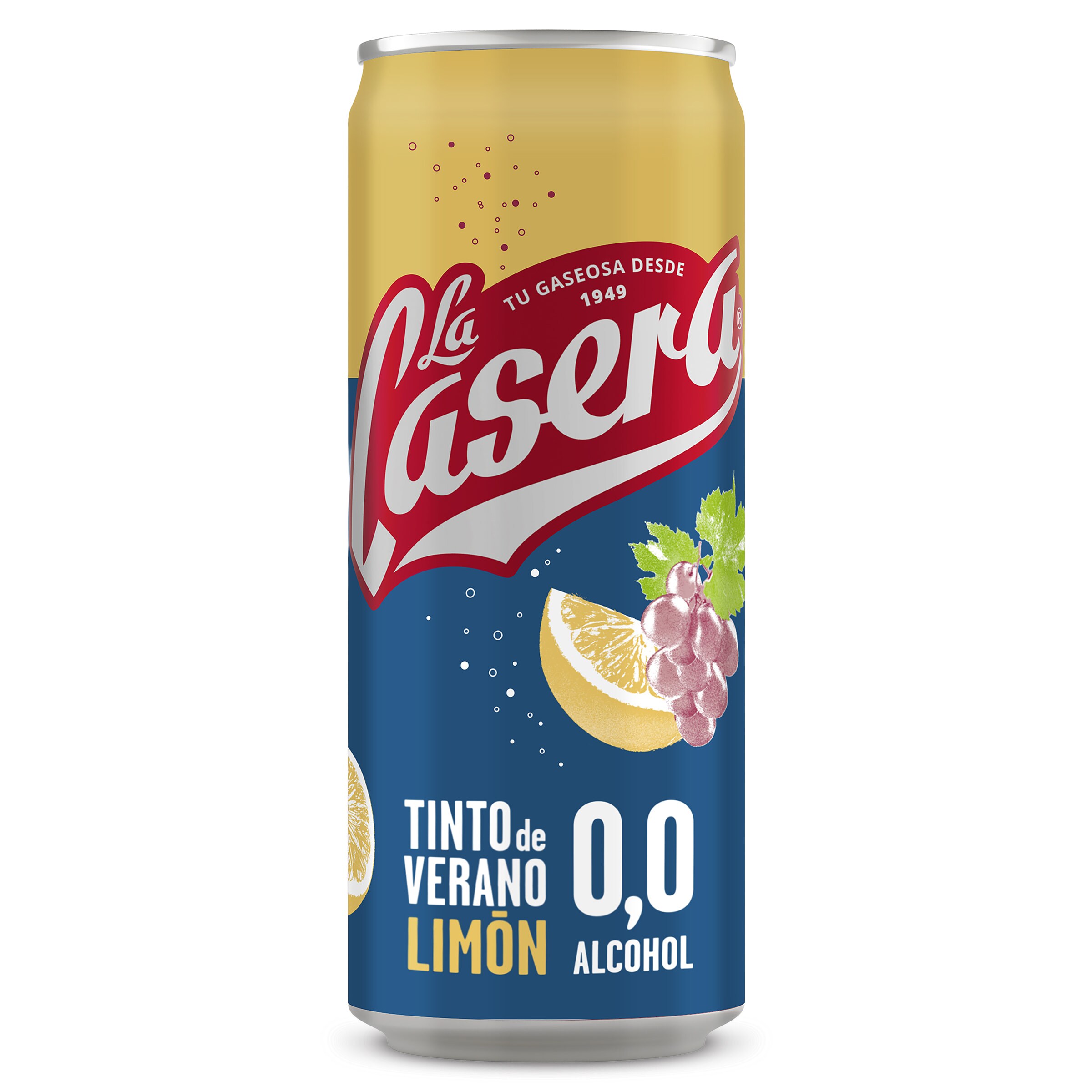 Tinto de verano sin alcohol con limón La casera 33 cl