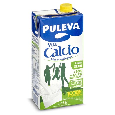 Leche semidesnatada calcio Puleva brik 1 l-0