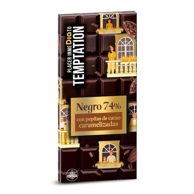 Chocolate negro 74% con cacao caramelizado Dia Temptation 100 g-0 Chocolate negro 74% con cacao caramelizado Dia Temptation 100 g-0