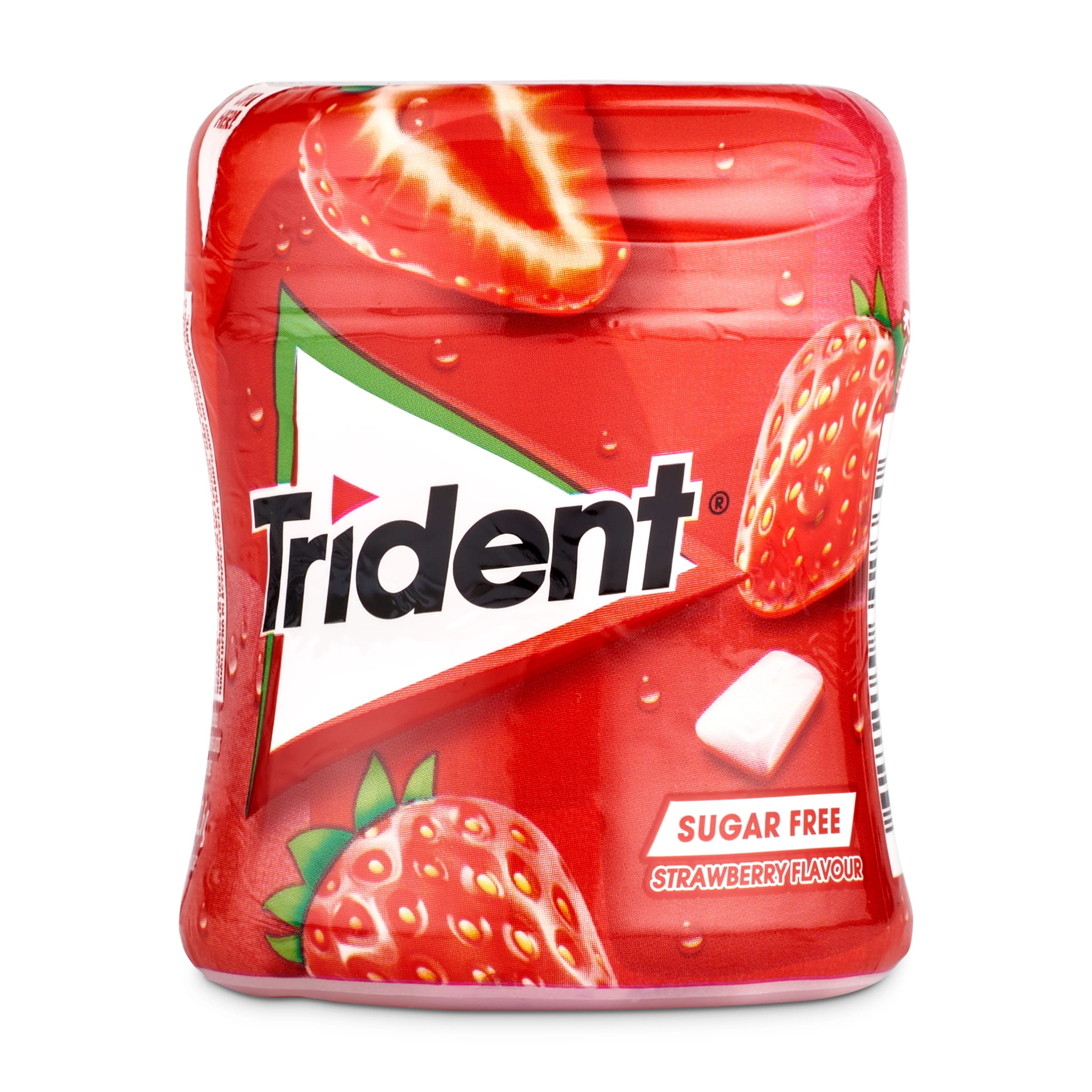 TRIDENT chicle grageas sabor fresa bote 83 gr