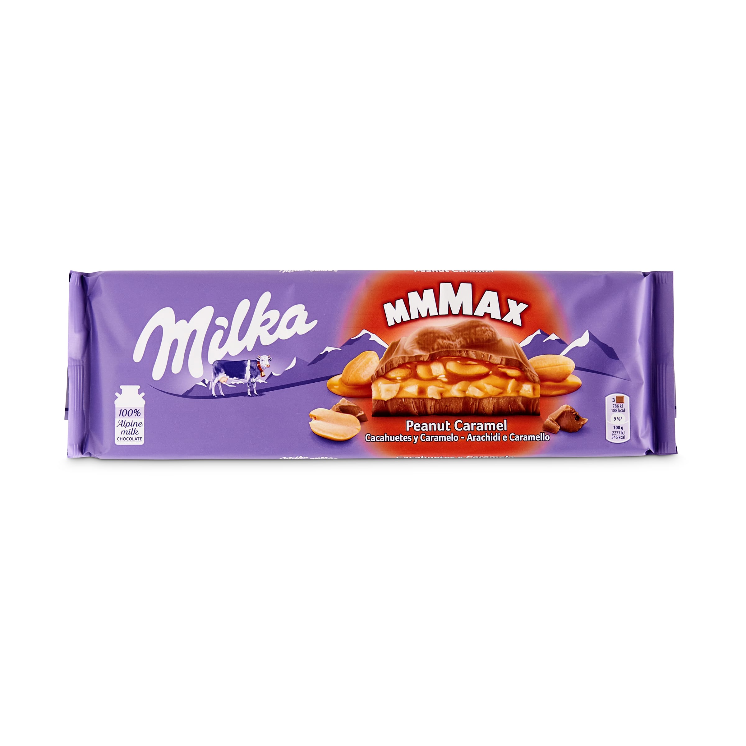 MILKA chocolate relleno de caramelo y cacahuetes tableta 276 gr