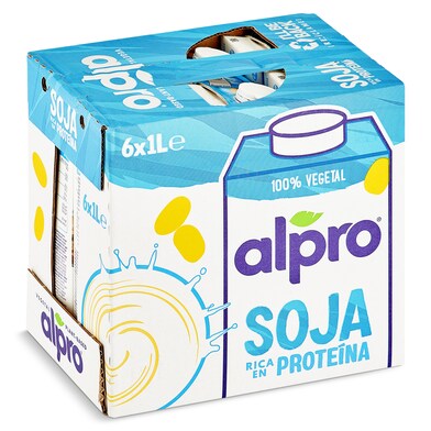 Bebida de soja Alpro pack 6 x 1 L-0 Bebida de soja Alpro pack 6 x 1 L-0