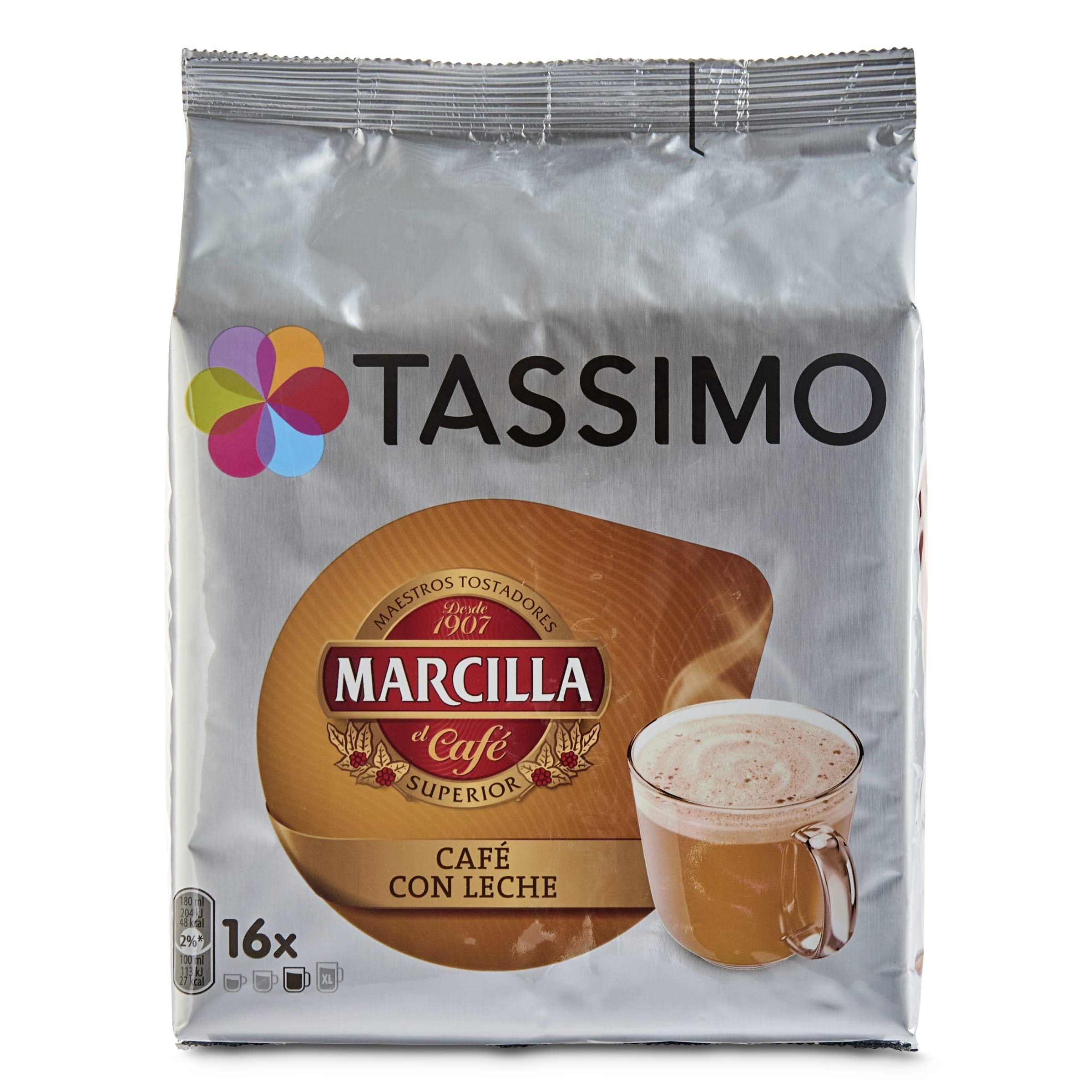TASSIMO café marcilla con leche estuche 16 cápsulas