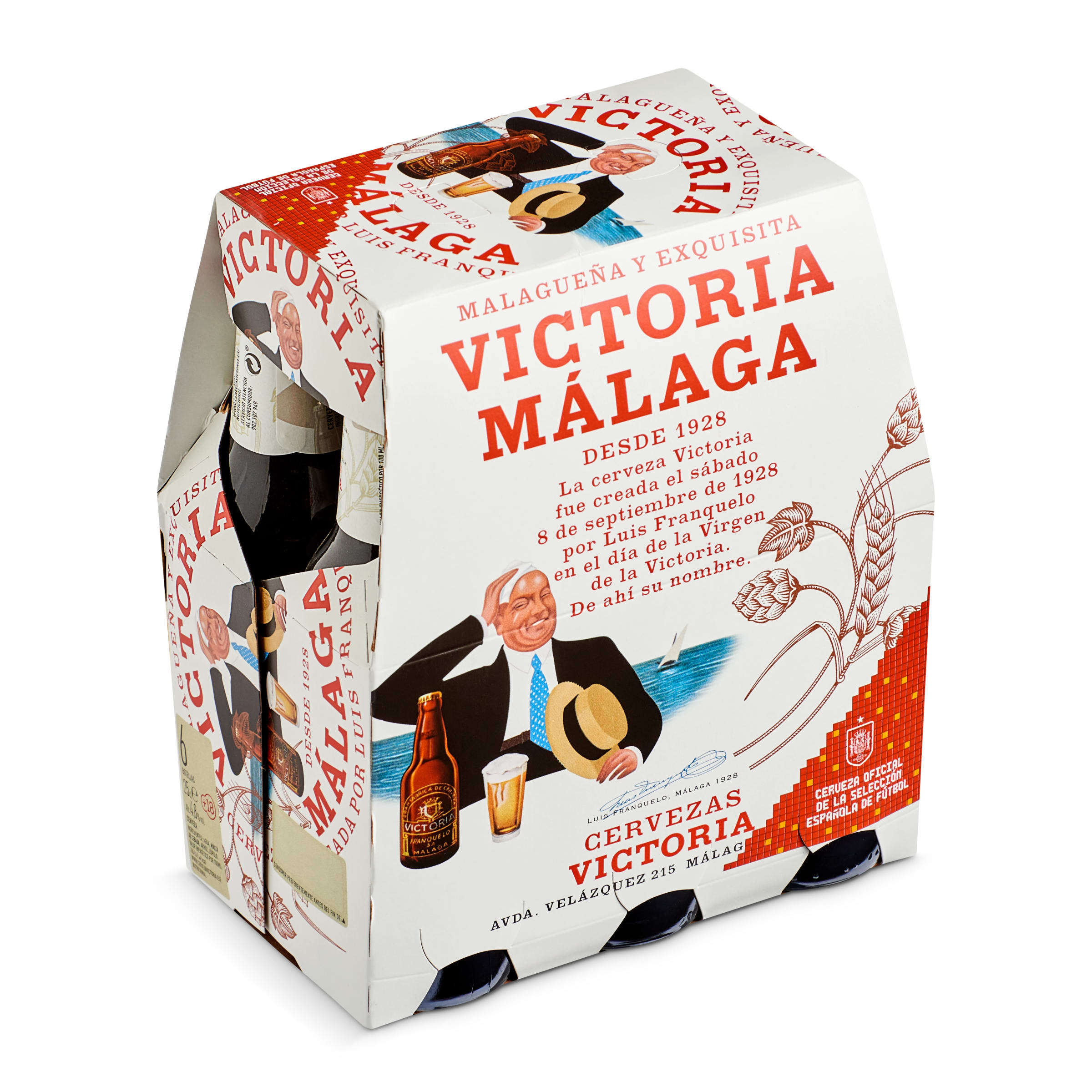 VICTORIA cerveza rubia especial pack 6 botellas 25 cl