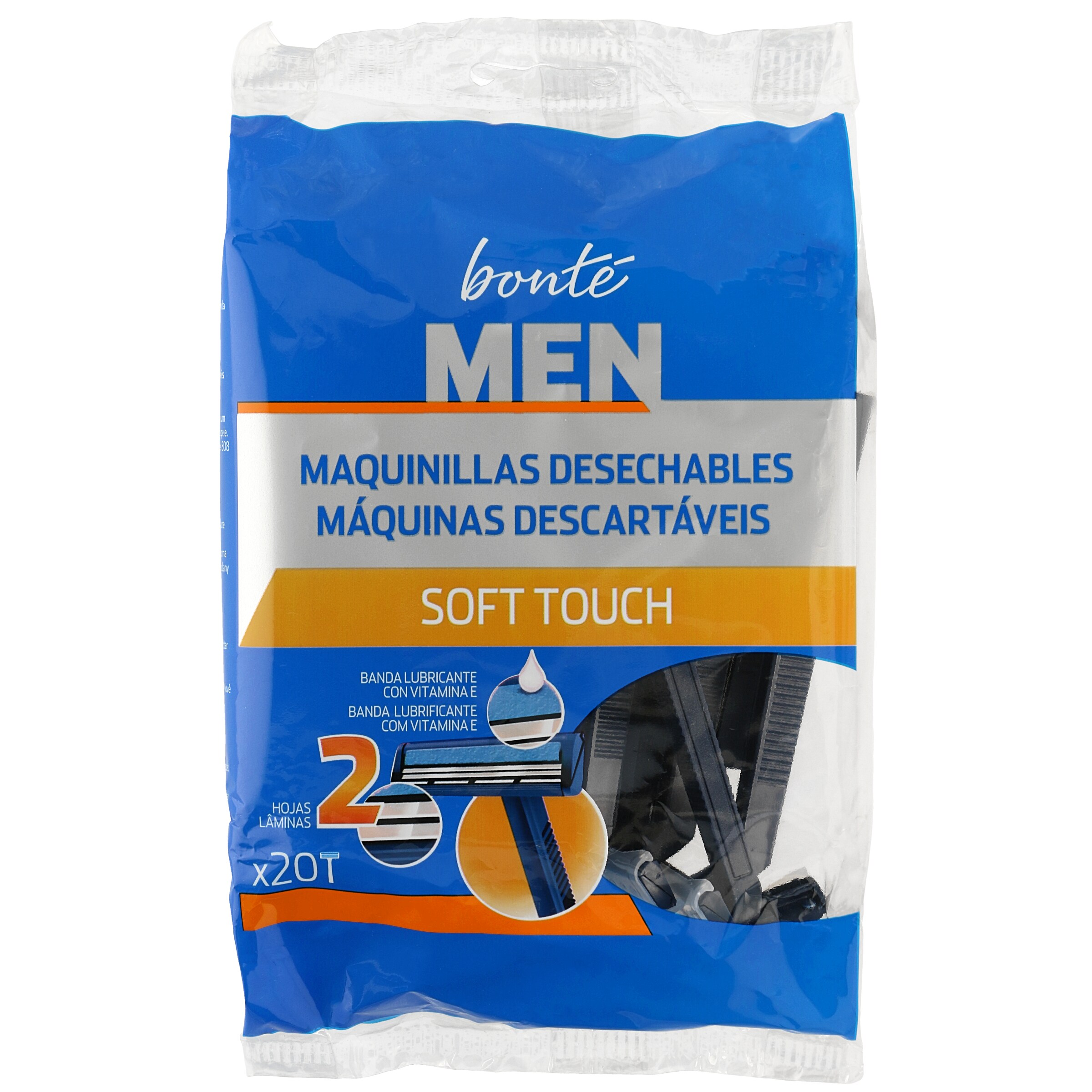 BONTE maquinilla de afeitar desechable 2 hojas bolsa 20 uds