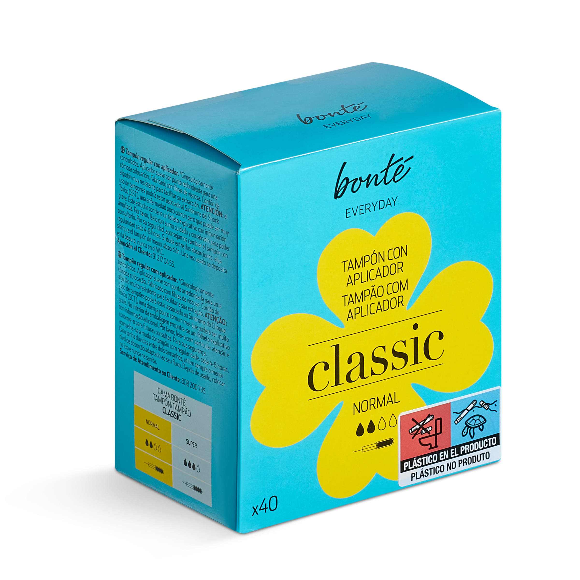 BONTE tampón con aplicador classic normal caja 40 uds