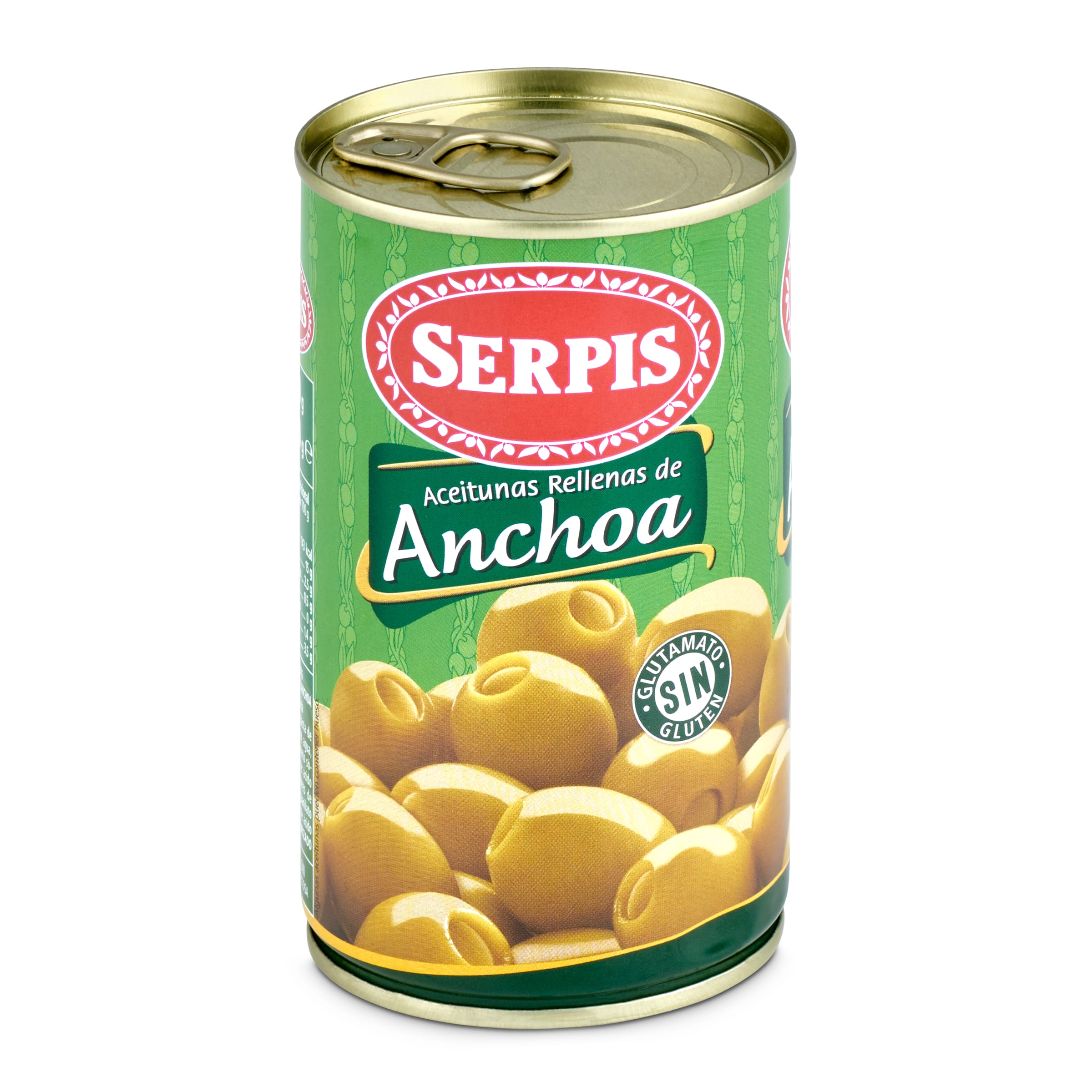 SERPIS aceitunas rellenas de anchoa lata 150 gr