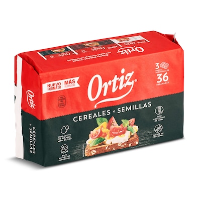 Pan tostado multicereales Ortiz bolsa 288 g - Supermercados DIA