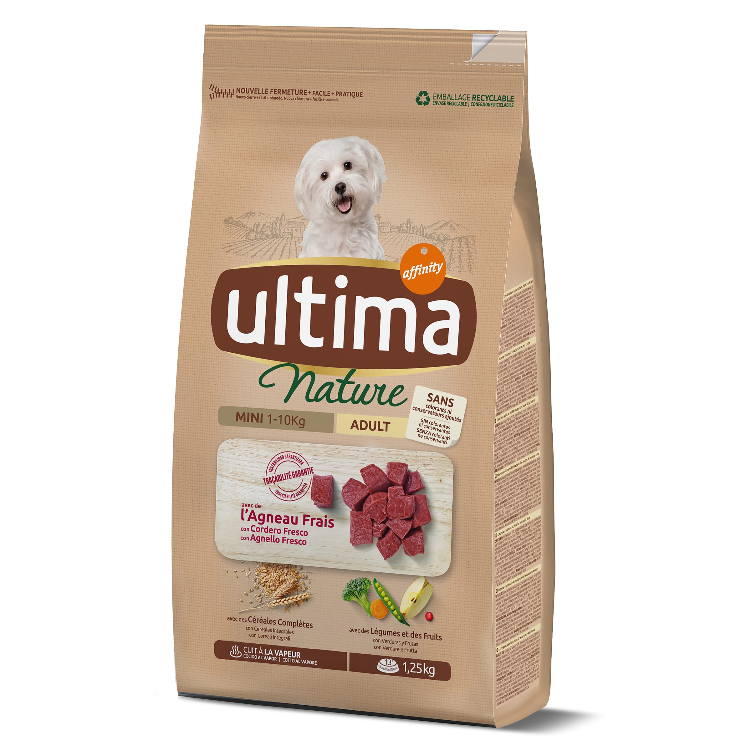 ULTIMA Nature alimento para perros mini con cordero bolsa 1.25 Kg