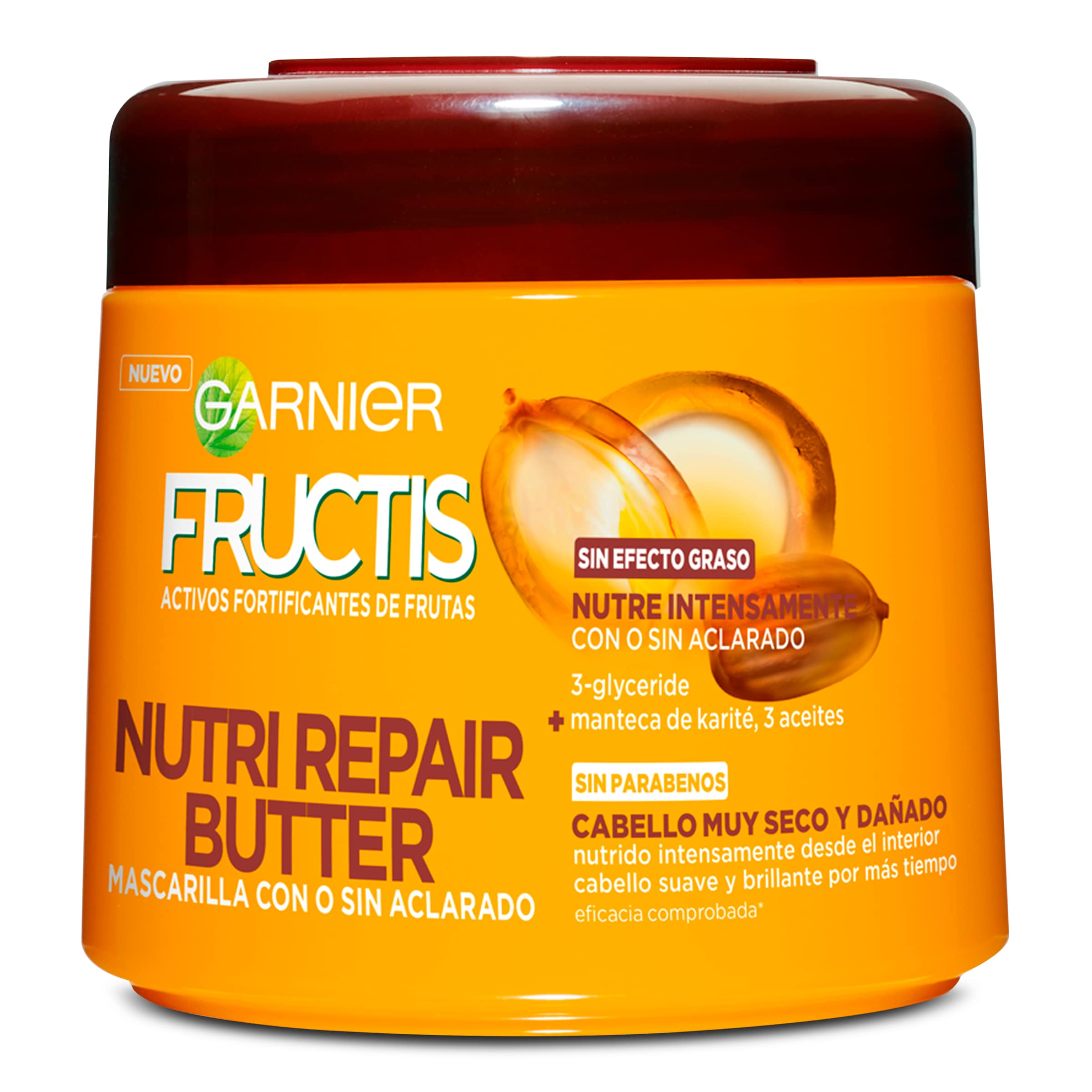 FRUCTIS mascarilla nutri repair 3 butter cabello muy seco tarro 300 ml