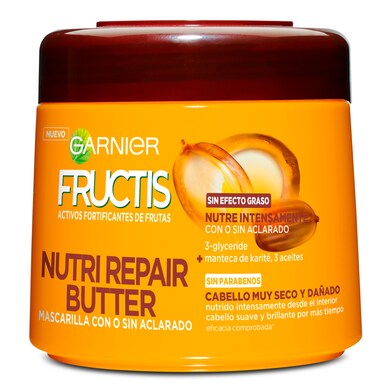 Mascarilla nutri repair 3 butter cabello muy seco Fructis frasco 320 ml-0 Mascarilla nutri repair 3 butter cabello muy seco Fructis frasco 320 ml-0