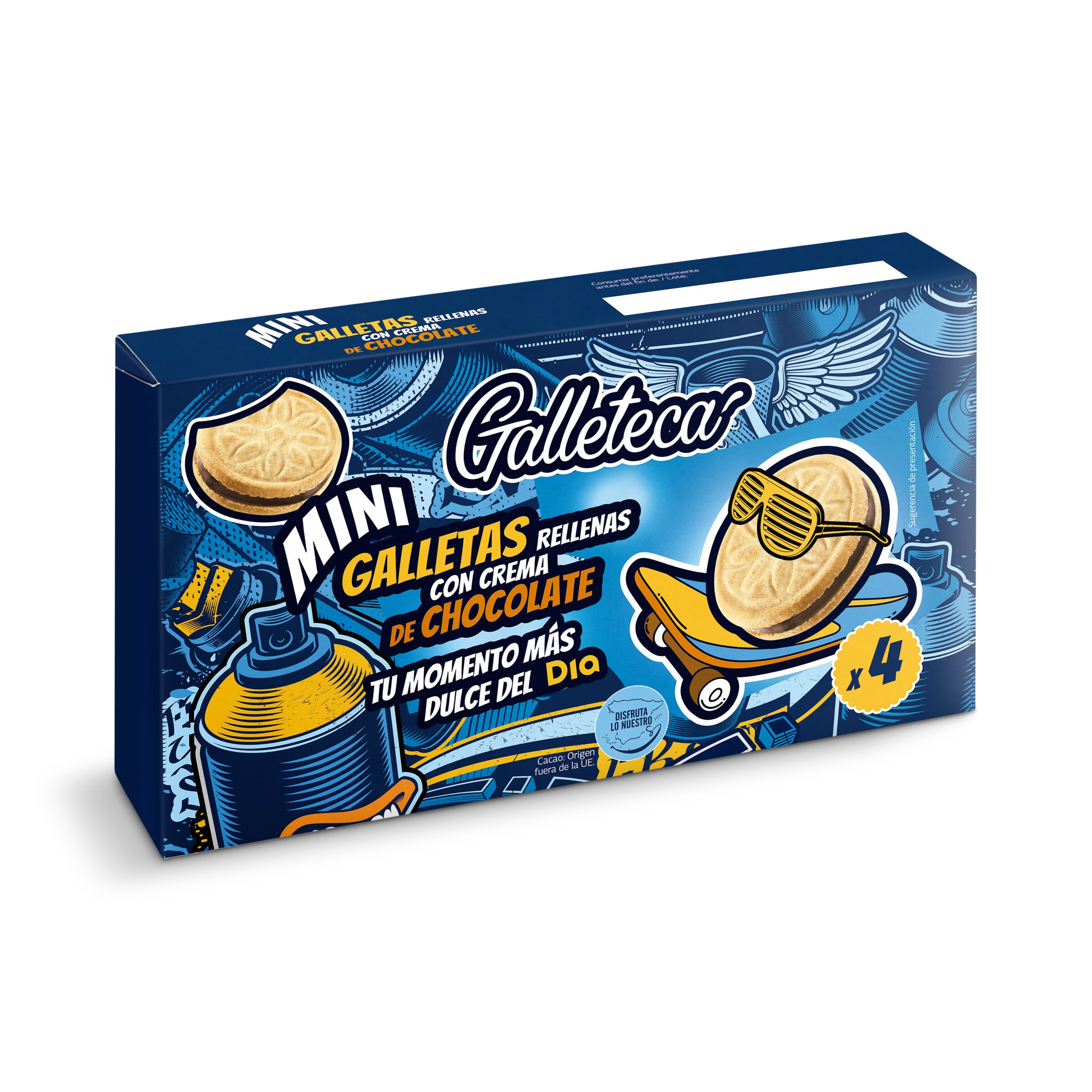 DIA GALLETECA mini galletas rellenas de chocolate caja 176 gr