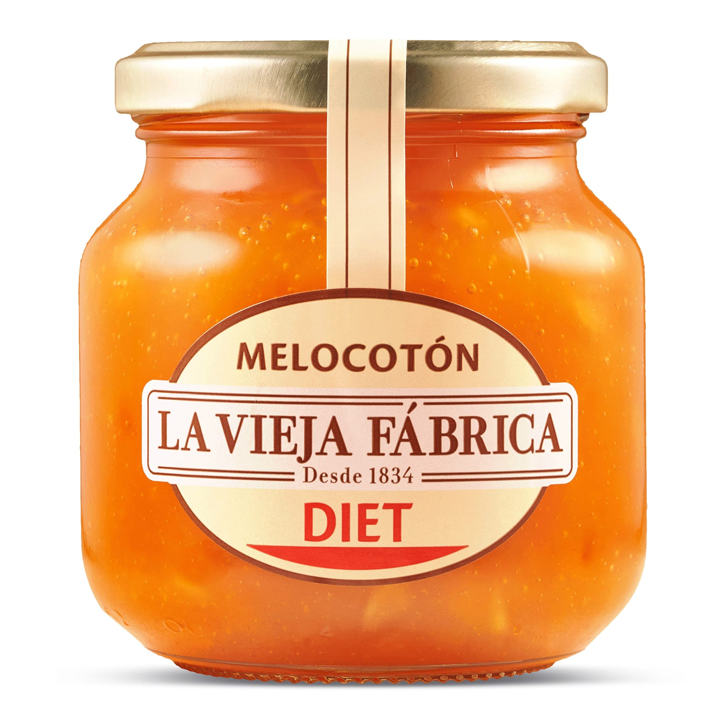 Mermelada de melocotón diet La vieja fabrica frasco 280 g