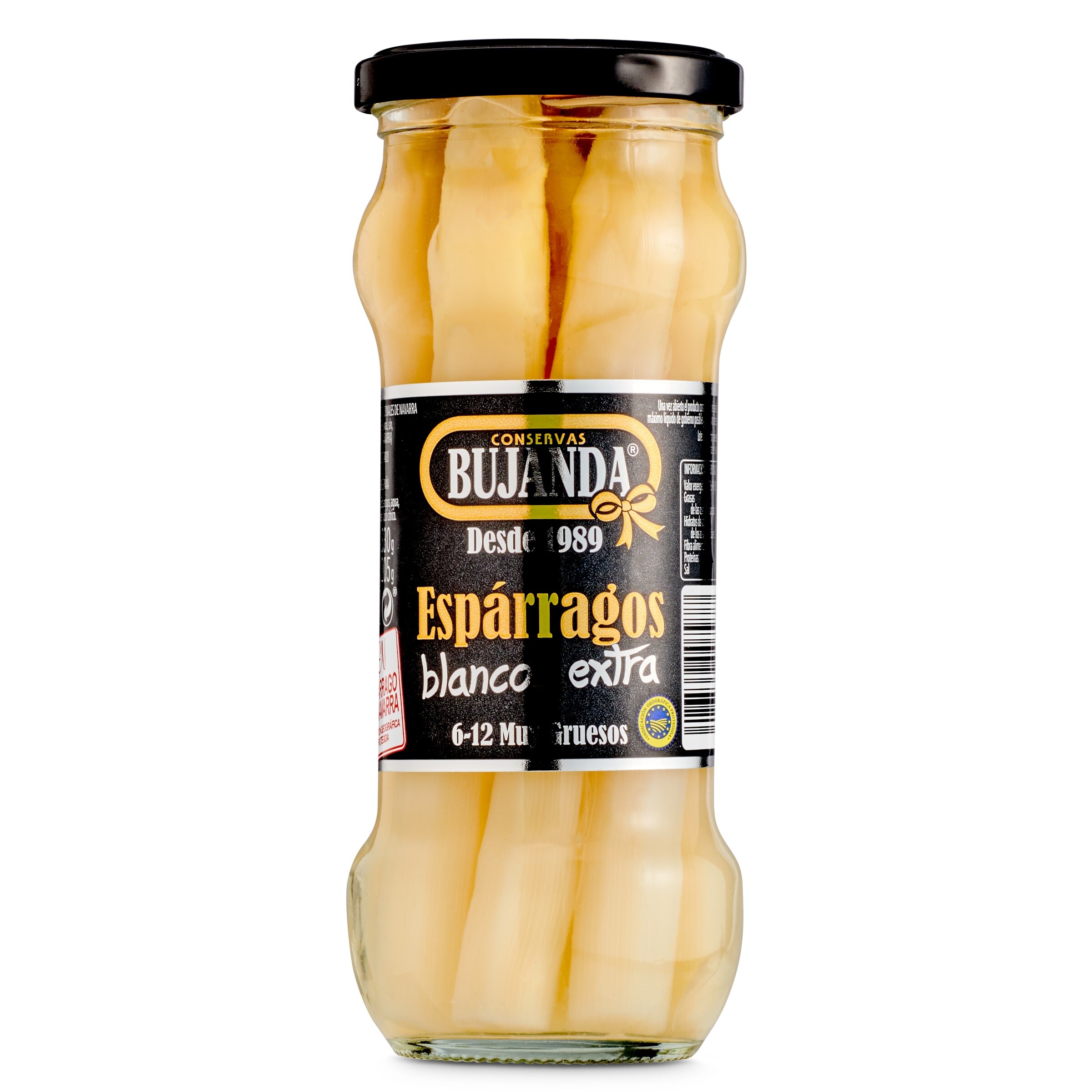 BUJANDA espárragos blancos extra 6/9 muy grueso frasco 205 gr